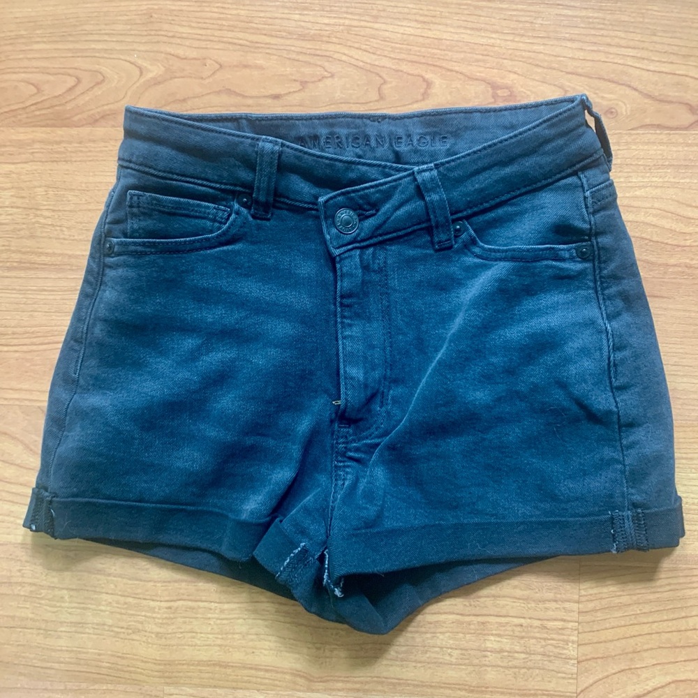 American Eagle Outfitters Women's Black Denim Shorts